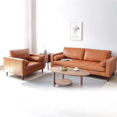 China Modern Nordic Tufted Furniture Leather Cabin Sofa For Living Room And Cafe Apartment for sale