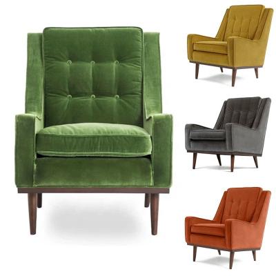 China Scott Accent Chair Grass Green Velvet Armchair Modular Living Room Furniture Chairs for sale