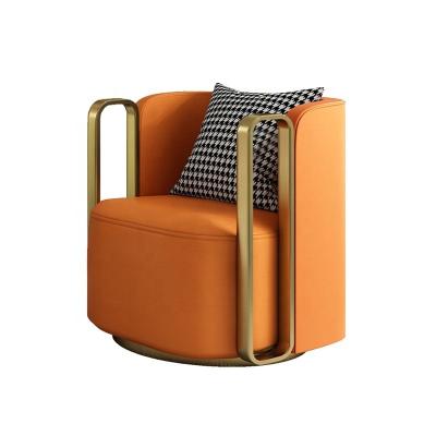 China Tufted Lounge Chair Armchair Stainless Steel Leisure Chair Lounge Chairs for sale