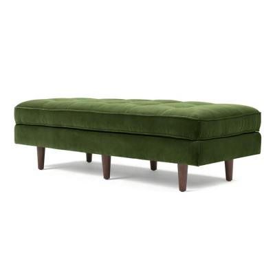 China Scott Cotton Velvet Ottoman Bench Living Room Furniture Home Stool Scott Ottoman Bench Grass Green and Ottoman Solid Wood Frame Fabric for sale