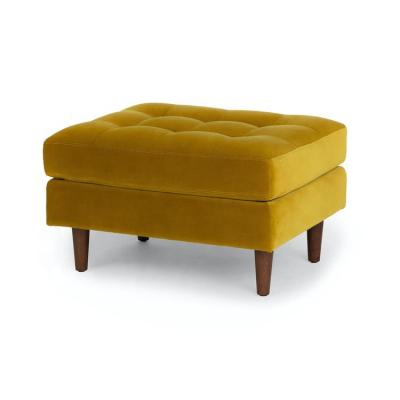 China Scott Gold O Velvet Ottoman Bench Living Room Furniture Home Stool and Ottoman Solid Wood Frame Velvet Fabric High Density Sponge Scott for sale