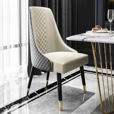 China Cooling Banquet Chairs Mid Century Faux Leather Gray Dining Chair Hotel Casual Restaurant Dining Chairs for sale