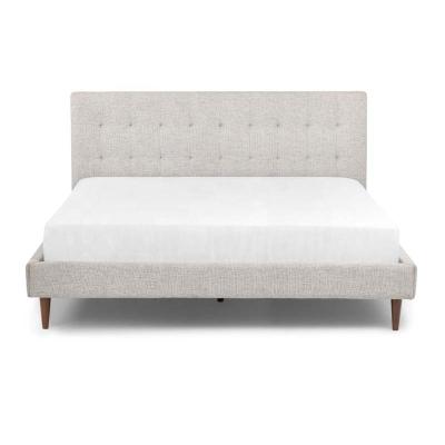 China Storage Qualified Tufted Upholstered King Size Bed Queen Bed Frame Low Profile Headboard And Platform Bed for sale