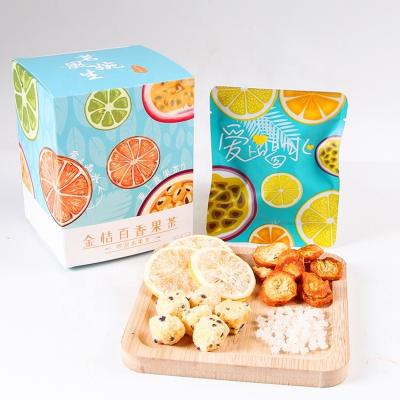 China Popular High Quality Tasty Dry Mixed Mixed Box Summer Passion Fruit Edible Passionflower Lemon Slice Kumquat Tea Bags Tea Good for sale