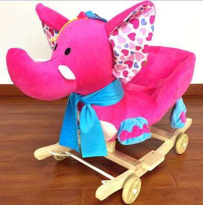 China Het mooie Roze Groene Dierlijke Stuk speelgoed Elephent Eco van de Babyschommelstoel - Vriendschappelijke 60*33*55cm ZIJN SGS Te koop