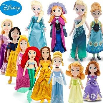 China Disney Princess Dolls Cartoon Stuffed Disney Plush Toys 50cm for sale