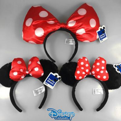 China Fashion Disney Plush Hairband Headband Hairpin Mickey Mouse Minnie Mouse For Girl for sale