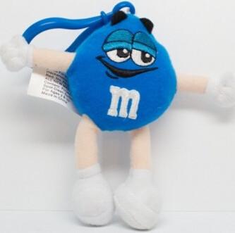 Cina Giocattolo farcito carattere blu sveglio Keychain, materiale di M&M del poliestere in vendita