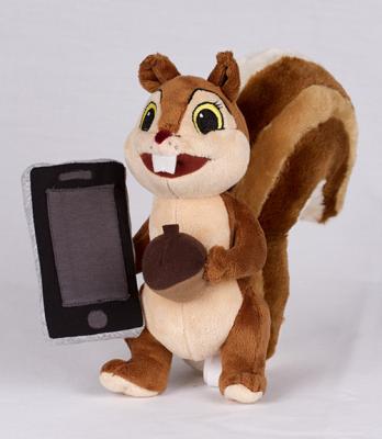 China Funny Soft Stuffed Fox Plush Toy With Iphone , Polyester Material for sale