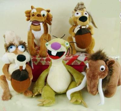 China Ice Age Stuffed Animals Cartoon Plush Toys For Collection , Brown for sale