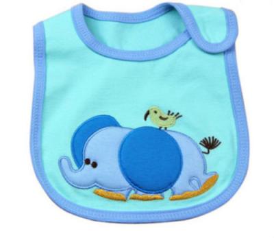 Китай Bibs Washable голубых Bibs младенца Elephent изготовленных на заказ устранимые подавая продается