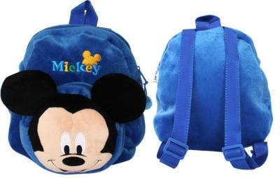 China 12 inch Blue Mickey Mouse School Bag , Personalized Toddler Backpacks for sale