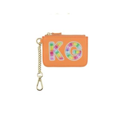 China Fashion Low MOQ Customized Classic Nylon Key Case Coin Purse Colorful Mini Keychain Wallet for sale