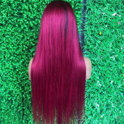 China Wholesale Grade 10A Hair Straight Wig Suppliers Purple, Lace Front Wig 99j Guangzhou African, 13x6 Hd Lace Frontal Wig for sale