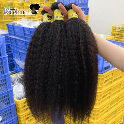 China Normal Grade 7a Mink Virgin Brazilian Hair, Raw Virgin Mink Hair Aligned Human Cuticle 12a, Double Drawn Yaki Extension 100% Dropshipping Hair for sale