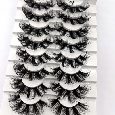 China Natural Soft 8 Pairs Mink Lashes Natural Dramatic Extension False Eyelashes 18-25mm False Eyelashes Volume for sale