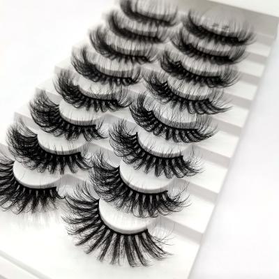 China Soft Natural 3D False Eyelashes Natural 18-25mm False Lashes Mink Lashes Extension Mink Eyelashes Makeup Kit 8 Pairs for sale