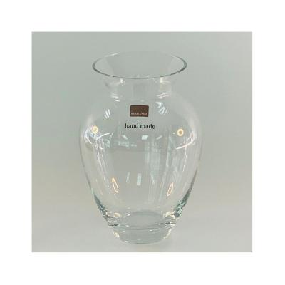 China Traditional Custom Wholesale Hand Made Clear Round Glass Vase for Flowers for Flower Arrangement for sale