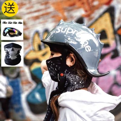 China Hot Sale ABS Amazon Cascos-Motociclet Motorcycle Casco Para Moto Adult Unisex Motorcycle Helmets ABS Light Vintage Hip Hop Half Half Helmets for sale