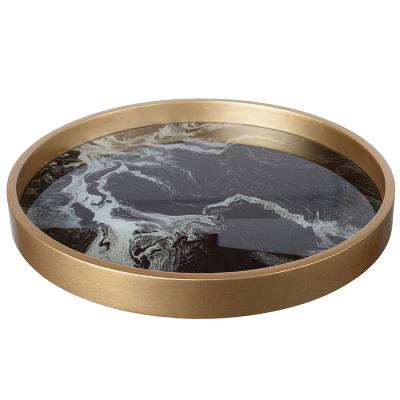 China Restaurant Customizable Home Kitchen Tableware Hotel Factory Natural Creative Epoxy Resin Wooden Bowl Dish for sale