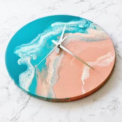 China New Modern Eco-friendly Mirror Smart Clock Resin Wall Art Customized Epoxy Resin Wall Clock Decoration Most Popular Classic/Postmodern Sale for sale