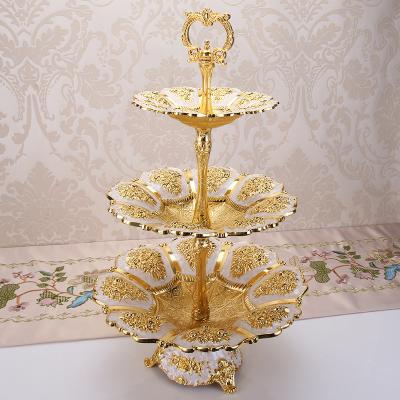 China Viable High Quality Round Macaron Set Wedding Decoration Cupcake Stand Wedding Epoxy Resin Cake Turntable Baking Home Decoration for sale