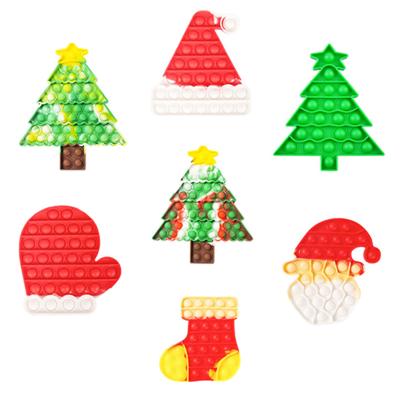 China New Arrival Popular 2021 Christmas Stirred Advent Calendar Push Bubble Stress Fidgeting Toys Xmas Noises Sensory Christmas for sale