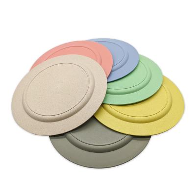 China Sustainable Biodegradable Disc Wheat Straw Household Plate Tableware Dinner Plate for sale