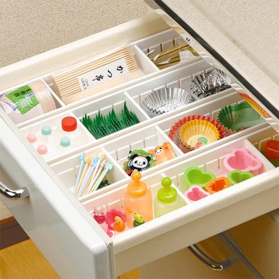 China Plastic Separable Freshness Preservation Underwear Storage Box With One Lid Drawer Divider Boxes for sale