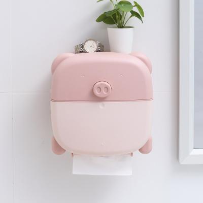 China Minimalist Premium Waterproof Multifunctional Tissue Box Plastic Wall Mounted Tissue Holder Bathroom Paper Holder Box for sale