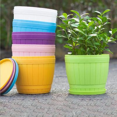 China Bulk Modern New Arrival Home Office Plants Small Planter Flowerpot The Plastic Planter Pots Flower Plastic Flowerpot Gardening for sale