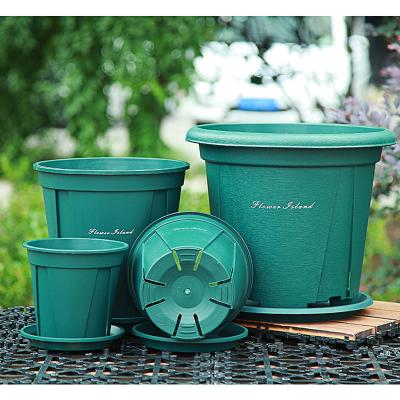 China Modern Cheap Wholesale Nursery Small Flower Plant Garden Decorative Plastic Flowerpot Planting Round Plastic Flowerpot for sale