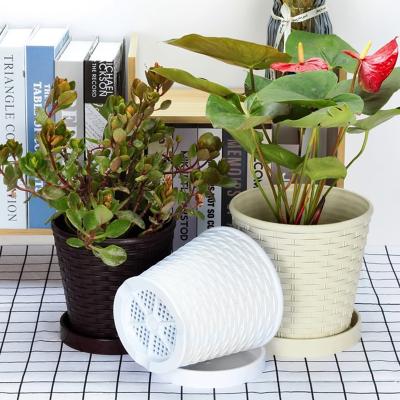 China Bulk Modern Simple Round Nordic Flower Home Decoration Potted Flower Pots for sale