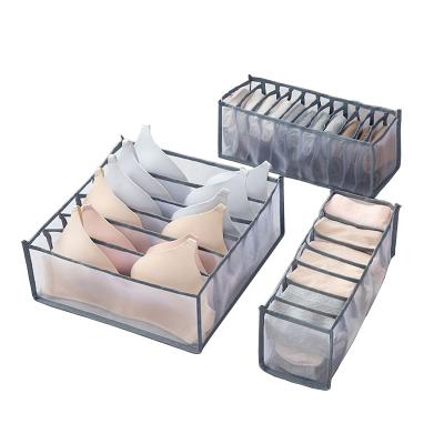 China Customized Viable Folding Mesh Bedroom Wardrobe Underwear Socks Storage Compartment for sale