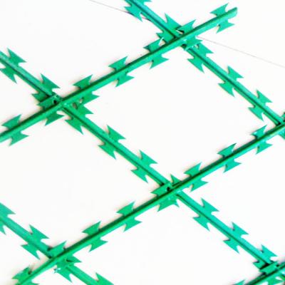 China Sharp China Supplier Cheap Price BTO-22 Welded PVC Coated Razor Barbed Wire Mesh Netting for sale