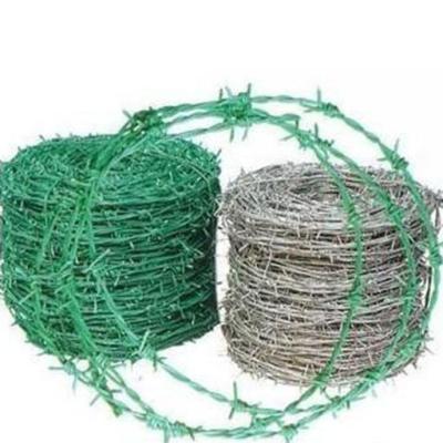 China Hot Galvanized PVC Iron Plastic Coated Construction Barbed Wire Protector Barbed Wire Thistle Coated Barbed Wire for sale