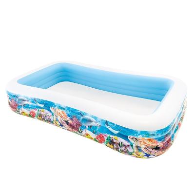 China PVC intex 58485 inflatable pool center fish family pool happy sealife swim center swimming pool for sale