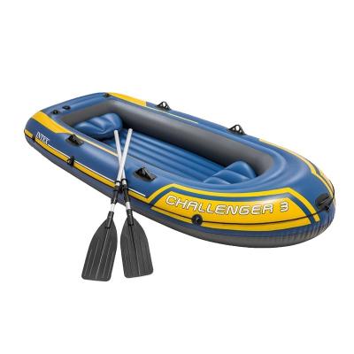 China PVC Intex 68370 Challenger 3 Boat Set Inflatable Fishing Boat Triple Drift Rubber Inflatable Kayak for sale