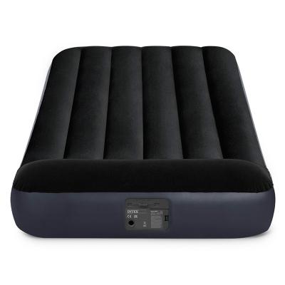 China Intex 64146 Air Cushion Indoor Outdoor Black Inflatable Folding Air Mattress 99x191x25cm Hypoallergenic for sale