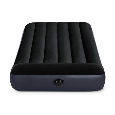 China INTEX 64141 Black Classic Hypoallergenic Flocking Bedroom Air Bed With Built-in Pillows Inflatable Air Mattress for sale