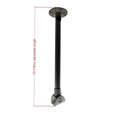 China 70-120CM Telescopic Security Camera Pole Column Mount Bracket CCTV Ceiling Wall Mount Pan Tilt Rotating CCTV Camera Bracket for sale