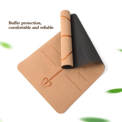 China Eco-Friendly High Quality Eco-Friendly Anti-Slip Yoga Mat OEM 6mm Strip Cork Yoga Mat Eco-Friendly Big Non Wear Resistant for sale