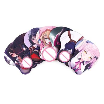 China With Custom Hot Anime Cartoon Girl 3D Wrist Rest Nerd Mouse Pad Ergonomic Wrist Rest Mouse Pad for sale