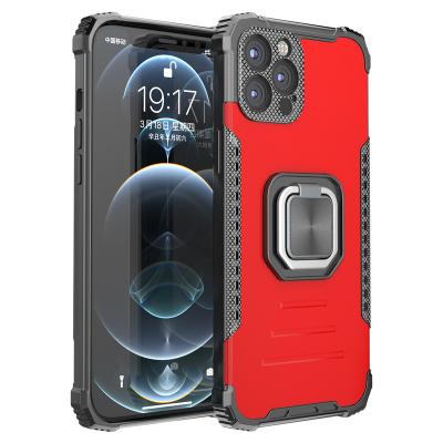 China 2022 New Upgraded Shockproof All Inclusive Design Summit Warrior Series Phone Cover With Ring Car Holder Kickstand For iPhone 13 for sale