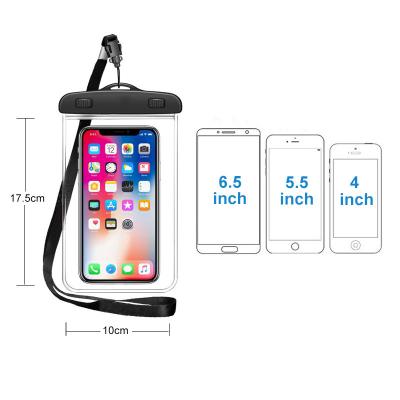 China Waterproof Newly Upgraded Floating Phone Waterproof Bag With Lock Seal PVC Safe Mobile Phone Bag With Strap for sale