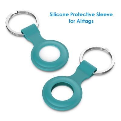 China Factory Price Shockproof Silicone Protective Case Cover with Metal Hook Ring for Airtag for Tracker Te koop