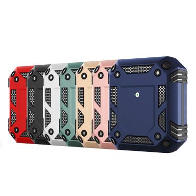 China Custom Shockproof tpu shockproof PC Logo Armor Suitcase cover device for airpods 2 armor case for airpods pro with hook for sale