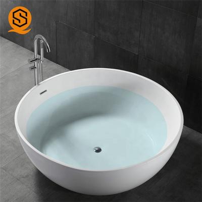 China OEM ODM Artificial Stone Bathtub Bowl Shaped Tub Eco Friendly for sale