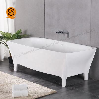 China Artificial Stone Claw Foot Freestanding Bathtubs Hotel Engineering Project for sale