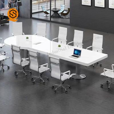 China Personen-Versammlungstisch Matte Glossy Solid Surface Conference-Tabelle-12 zu verkaufen